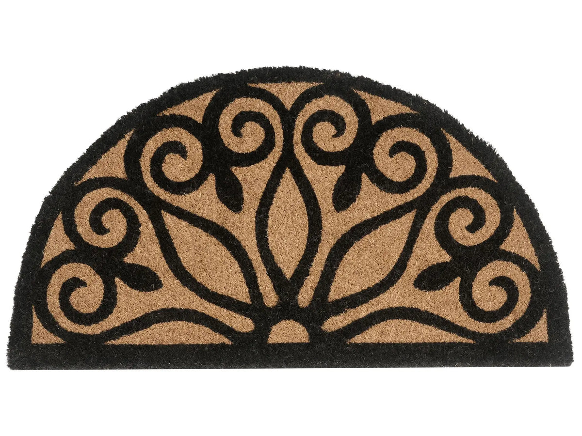 Doormat Natural Coir PVC Backing Anti-Slip 45 x 75 cm Modern Indoor Outdoor Decoration Beliani