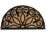 Doormat Natural Coir PVC Backing Anti-Slip 45 x 75 cm Modern Indoor Outdoor Decoration Beliani