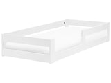 Kids Floor Bed White Pine Wood EU Single Size 3ft with Slatted Frame Bed for Toddler Beliani