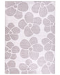 Area Rug Beige Fabric 140 x 200 cm Flower Pattern Living Room Bedroom Anti-Slip Bottom for Underfloor Heating Beliani