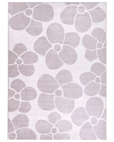 Area Rug Beige Fabric 160 x 230 cm Flower Pattern Living Room Bedroom Anti-Slip Bottom for Underfloor Heating Beliani