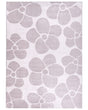 Area Rug Beige Fabric 160 x 230 cm Flower Pattern Living Room Bedroom Anti-Slip Bottom for Underfloor Heating Beliani