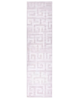 Runner Rug Beige Fabric 80 x 300 cm Modern Geometric Pattern Hallway For Underfloor Heating Anti-Slip Bottom Beliani