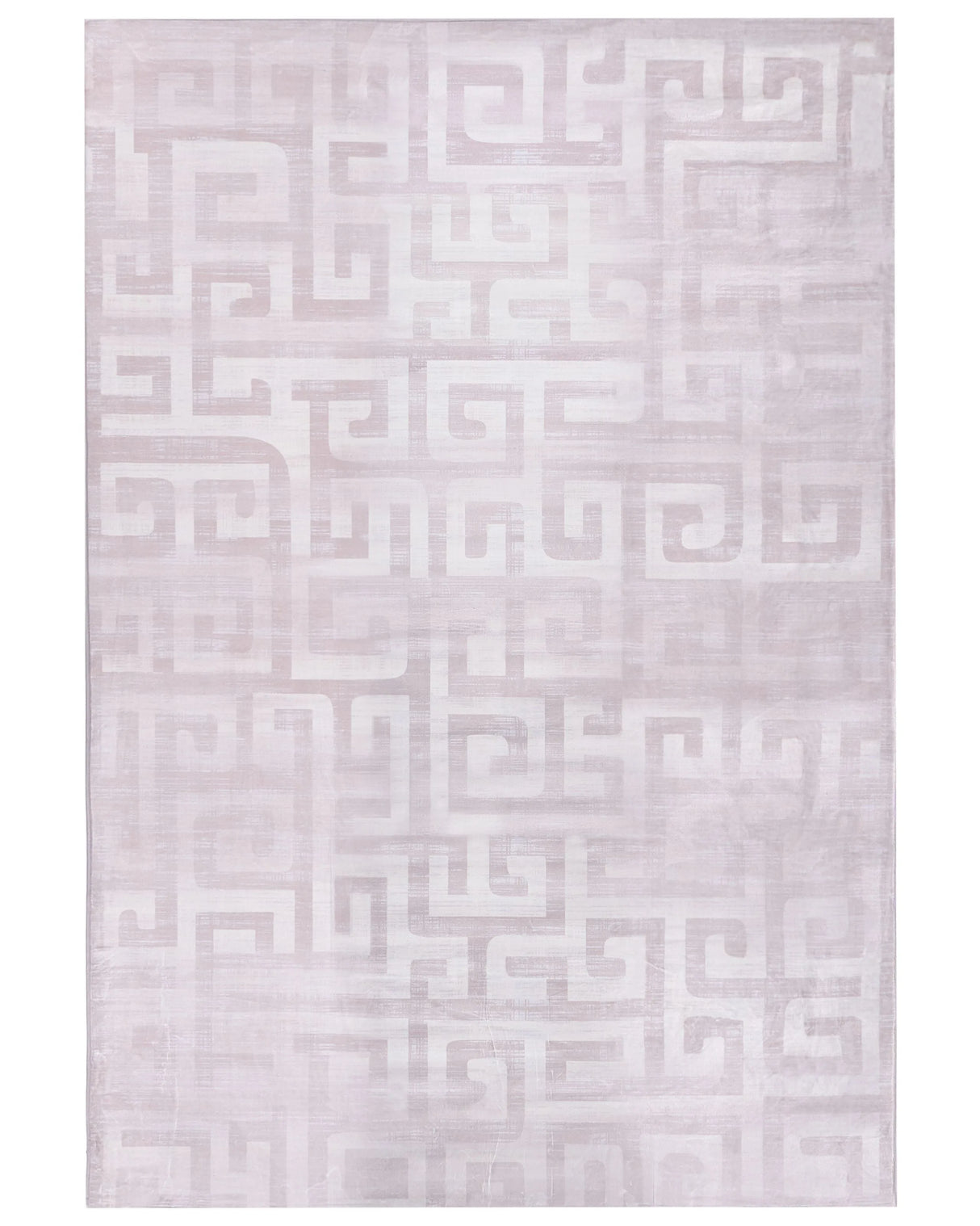 Area Rug Beige Fabric 140 x 200 cm Modern Geometric Pattern  Living Room Bedroom For Underfloor Heating Anti-Slip Bottom Beliani