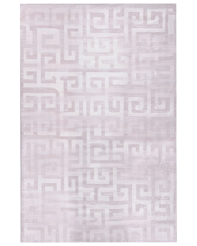 Area Rug Beige Fabric 200 x 300 cm Modern Geometric Pattern Living Room Bedroom For Underfloor Heating Anti-Slip Bottom Beliani