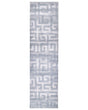 Runner Rug Grey Fabric 80 x 300 cm Modern Geometric Pattern Hallway For Underfloor Heating Anti-Slip Bottom Beliani