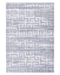 Area Rug Grey Fabric 140 x 200 cm Modern Geometric Pattern Living Room Bedroom For Underfloor Heating Anti-Slip Bottom Beliani