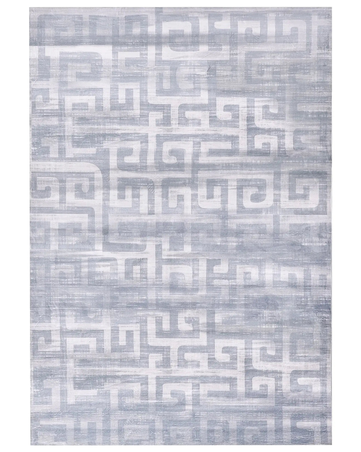 Area Rug Grey Fabric 160 x 230 cm Modern Geometric Pattern Living Room Bedroom For Underfloor Heating Anti-Slip Bottom Beliani