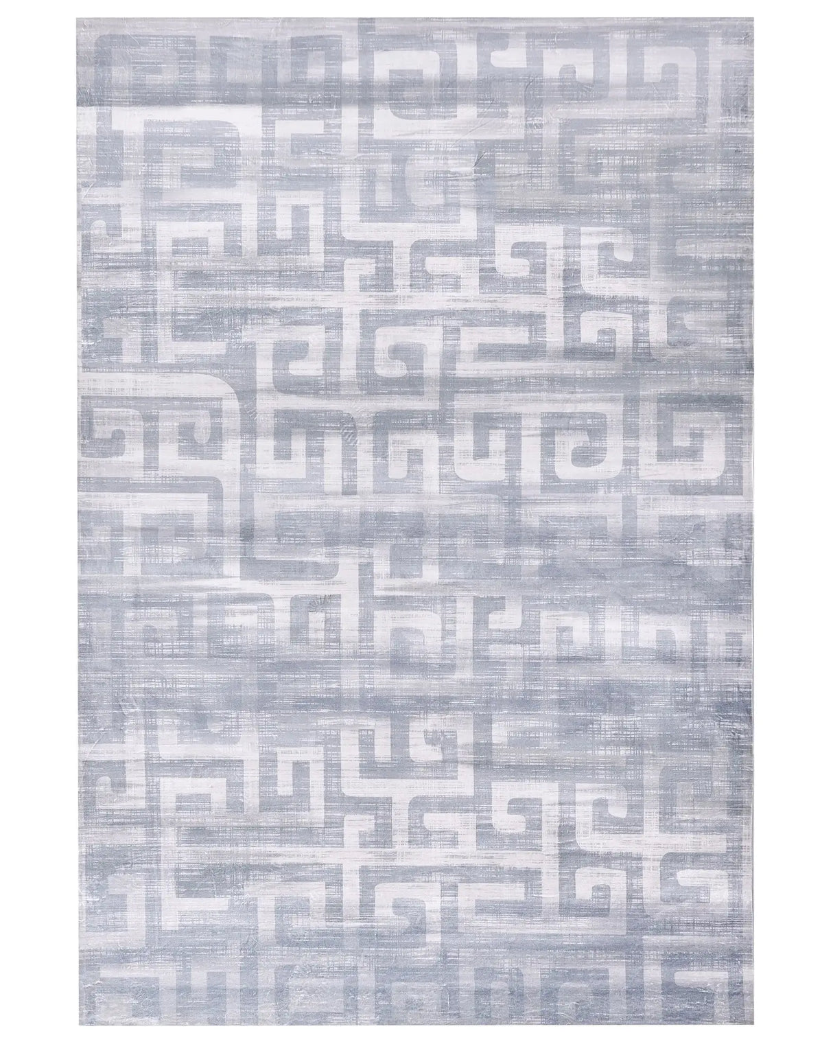 Area Rug Grey Fabric 200 x 300 cm Modern Geometric Pattern Living Room Bedroom For Underfloor Heating Anti-Slip Bottom Beliani
