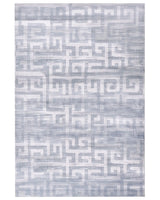 Area Rug Grey Fabric 200 x 300 cm Modern Geometric Pattern Living Room Bedroom For Underfloor Heating Anti-Slip Bottom Beliani