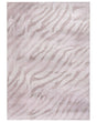 Area Rug Beige Fabric 160 x 230 cm Modern Zebra Pattern Living Room Bedroom For Underfloor Heating Anti-Slip Bottom Beliani
