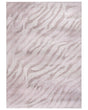 Area Rug Beige Fabric 200 x 300 cm Modern Zebra Pattern Living Room Bedroom For Underfloor Heating Anti-Slip Bottom Beliani
