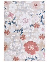 Area Rug Multicolour Fabric 160 x 230 cm Modern Flower Pattern Living Room Bedroom For Underfloor Heating Anti-Slip Bottom Beliani