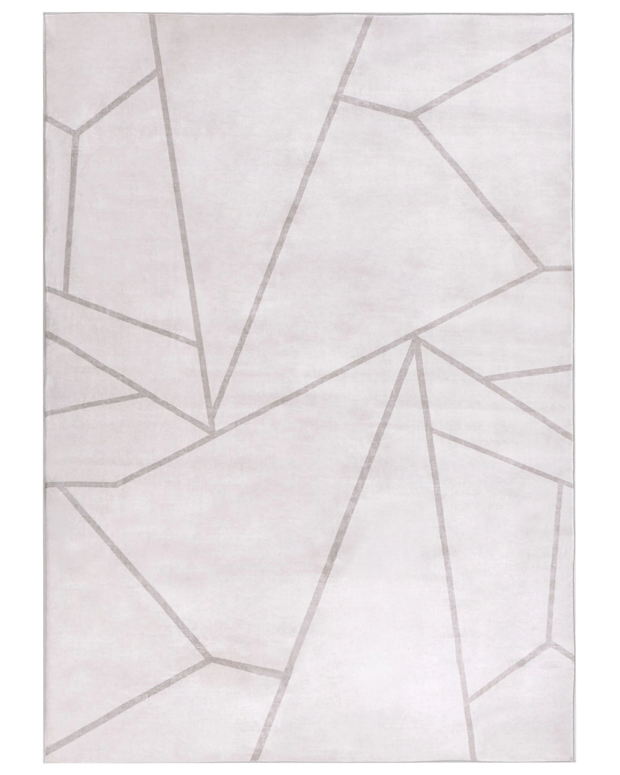Area Rug Light Beige Fabric 140 x 200 cm Modern Geometric Pattern Living Room Bedroom For Underfloor Heating Anti-Slip Bottom Beliani