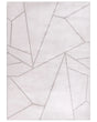 Area Rug Light Beige Fabric 160 x 230 cm Modern Geometric Pattern Living Room Bedroom For Underfloor Heating Anti-Slip Bottom Beliani