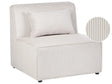 1-Seat Section Beige Corduroy Jumbo Cord Sofa Module Modern Single-Seat Beliani