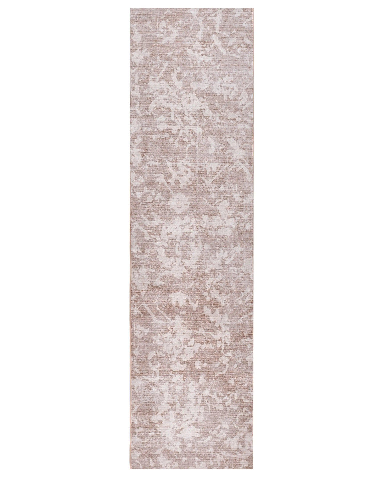 Runner Rug Beige Fabric 80 x 300 cm Modern Solid Hallway For Underfloor Heating Anti-Slip Bottom Beliani
