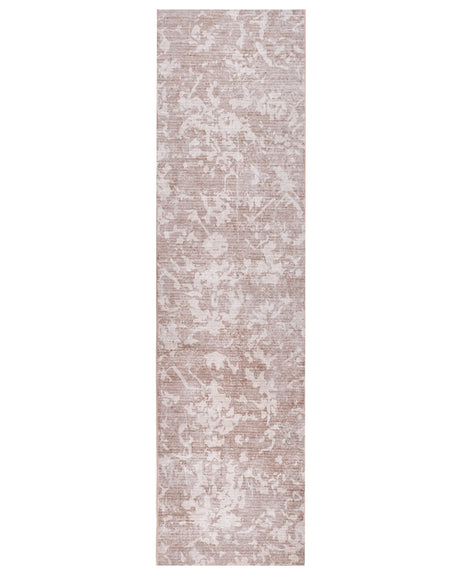 Runner Rug Beige Fabric 80 x 300 cm Modern Solid Hallway For Underfloor Heating Anti-Slip Bottom Beliani