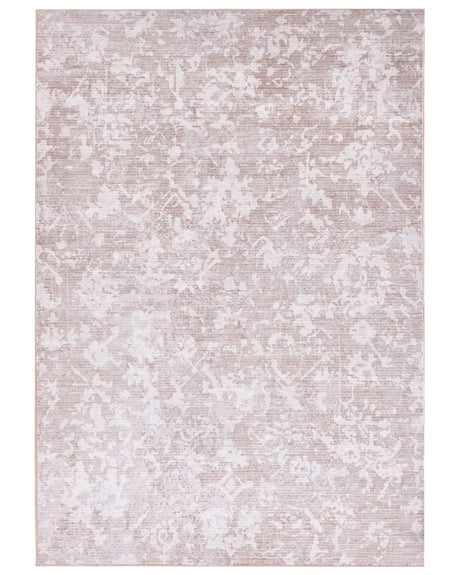 Area Rug Beige Fabric 160 x 230 cm Modern Solid Living Room Bedroom For Underfloor Heating Anti-Slip Bottom Beliani