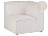 Corner Section Right Beige Corduroy 1-Seat Jumbo Cord Left Hand Sofa Module Modern Single-Seat Beliani