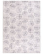 Area Rug Off-White Fabric 140 x 200 cm Modern Abstract Pattern Hallway For Underfloor Heating Anti-Slip Bottom Beliani