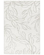 Rug Light Beige Fabric 140 x 200 cm Modern Leaves Pattern Living Room Bedroom For Underfloor Heating Anti-Slip Bottom Low-Pile Beliani