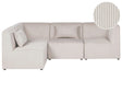 Modular Right Corner 4 Seater Sofa Beige Corduroy 4 Seater Sectional Sofa Modern Design Beliani
