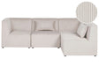 Modular Left Corner 4 Seater Sofa Beige Corduroy 4 Seater Sectional Sofa Modern Design Beliani