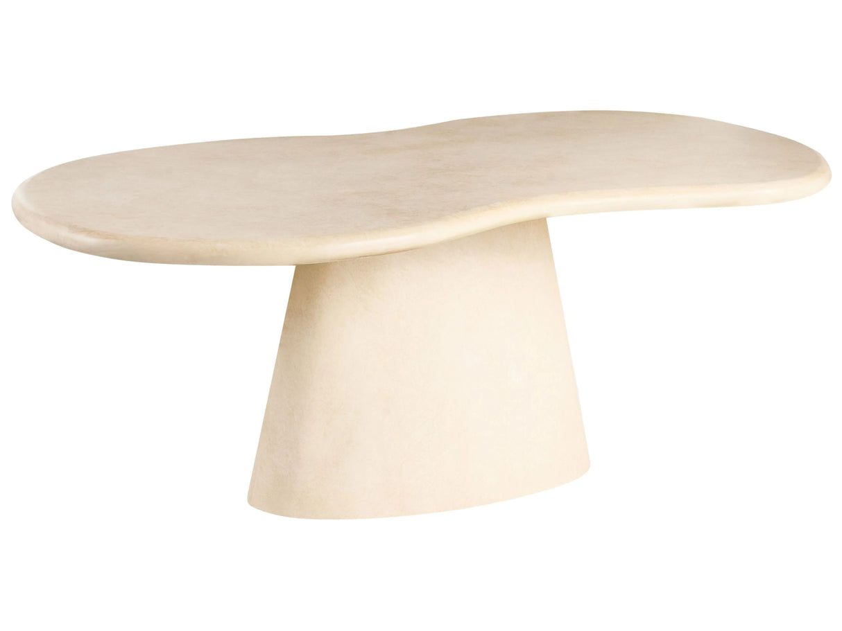 Garden Table Beige MgO 6 Seater Rust Weather Resistant Irregular Shape Modern Dining Room Outdoor and Indoor Beliani