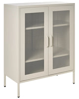 Office Cabinet Beige Metal 2 Doors Locks Keys Industrial Design Home Office Furniture Beliani