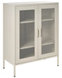 Office Cabinet Beige Metal 2 Doors Locks Keys Industrial Design Home Office Furniture Beliani