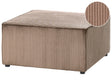Ottoman Sand Beige Corduroy Upholstered Square Footstool Modern Design Beliani