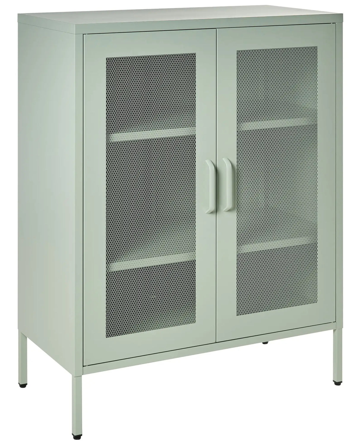 Office Cabinet Mint Green Metal 2 Doors Locks Keys Industrial Design Home Office Furniture Beliani