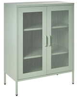 Office Cabinet Mint Green Metal 2 Doors Locks Keys Industrial Design Home Office Furniture Beliani