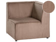 Corner Section Sand Beige Corduroy 1-Seat Jumbo Cord Right Hand Sofa Module Modern Single-Seat Beliani