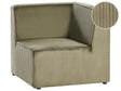 Corner Section Green Corduroy 1-Seat Jumbo Cord Right Hand Sofa Module Modern Single-Seat Beliani