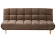 Sofa Bed Brown Fabric Upholstery Wooden Legs 2 Seater Tufted Backrest Ouilted Seat Modern Design Armless Beliani