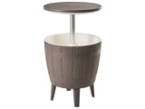 Garden Cool Bar Taupe Polypropylene Built-in Cooler Height Adjustement Mechanism Tabletop  48 cm Taupe Beliani