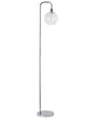 Floor Lamp Silver Metal Base Glass Shade Modern Style Living Room Bedroom Beliani
