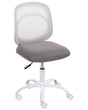 Desk Chair Grey Fabric Upholstery Iron Base Swivel Adjustable Height Armless Home Office Kids Room Beliani