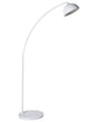 Floor Lamp White Marble Base Metal Frame Adjustable Shade Arc Modern Style Living Room Bedroom Beliani