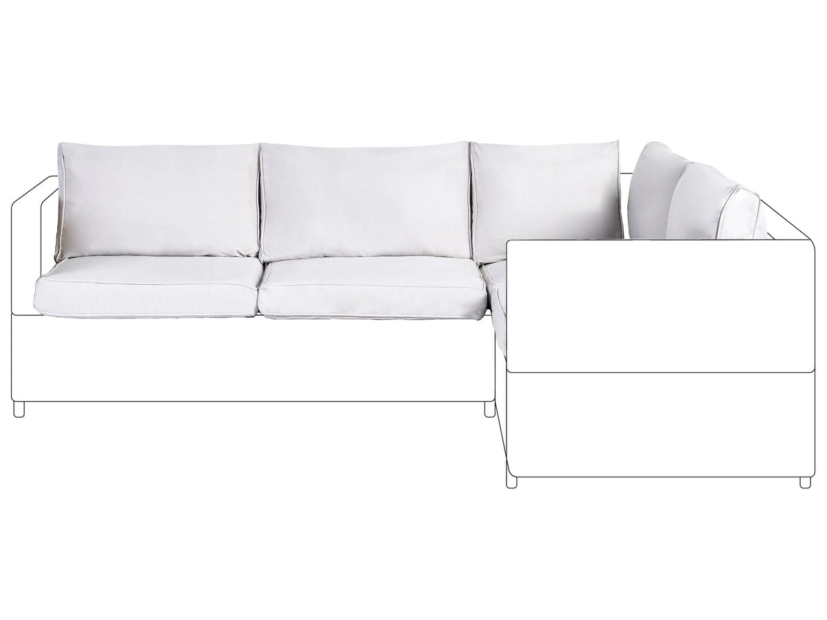 Outdoor Cushion Cover Set Light Grey Fabric Sofa Seat Backrest Pillow Cases Beliani