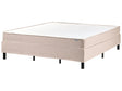 Divan Bed Beige Polyester Upholstery EU Small Double Size 6ft Without Headboard Pocket Spring Mattress Bedroom Beliani