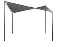 Pergola Dark Grey Polyester Steel 300 x 300 cm Fabric Shade Metal Frame Garden Pavilion Beliani