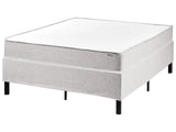 Divan Bed Light Grey Polyester Upholstery EU Small Double Size 4ft without Headboard Pocket Spring Mattress Bedroom Beliani