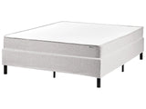 Divan Bed Light Grey Polyester Upholstery EU Double Size 4ft6 without Headboard Pocket Spring Mattress Bedroom Beliani