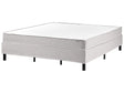 Divan Bed Light Grey Polyester Upholstery EU King Size 6ft without Headboard Pocket Spring Mattress Bedroom Beliani