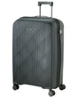 Hard Shell Cabin Suitcase Dark Grey Synthetic Material Iron TSA Lock Silent Wheels Anti-Theft Zipper 37 x 20 x 53 cm Modern Beliani