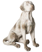 Decorative Garden Figurine Beige MgO Dog 42 x 50 x 70 cm Accent Piece Decoration Garden Terrace Patio Beliani