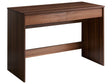 Home Office Desk Dark Brown Particle Board 110 x 50 cm with 2 Shelves Modern Style Wide Legs Beliani